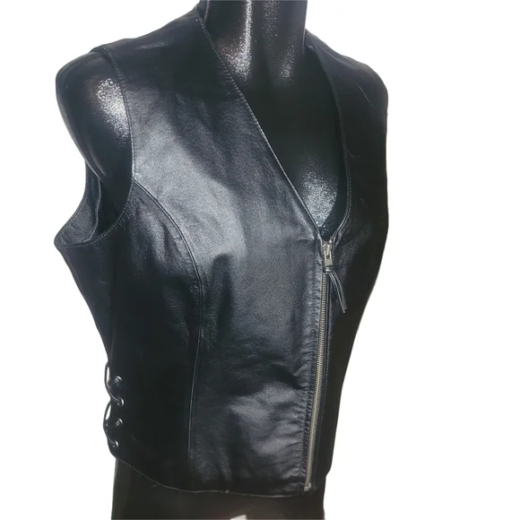 Wilsons Leather Black Vest - Picture 2 of 6